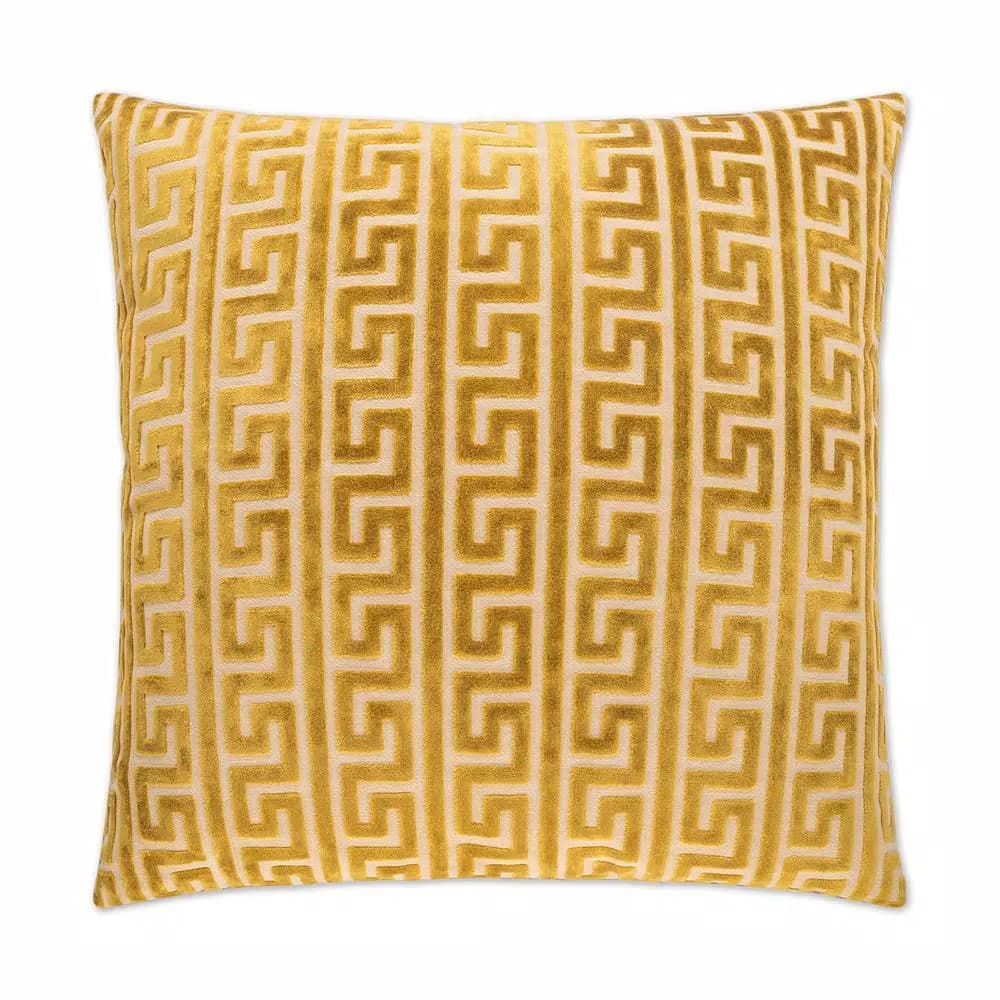 Unbranded Akis Gilt Geometric Down 24 x 24 in. Decorative Throw Pillow