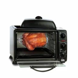 Elite Platinum 8-in-1 Multifunction Convection Toaster Oven Broiler with Rotisserie, 1500W, Black thumbnail 2