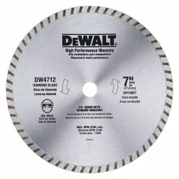 DEWALT 7 in. High Performance Diamond Masonry Saw Blade thumbnail 1