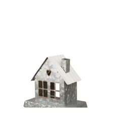 Glitzhome Galvanized Metal House Stocking Holder Set of 2 - Rustic Christmas Mantel Decor thumbnail 4