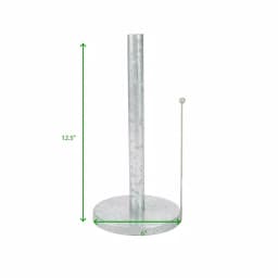 Mind Reader Silver Galvanized Steel Freestanding Paper Towel Holder - Multi-Purpose Countertop Stand thumbnail 7