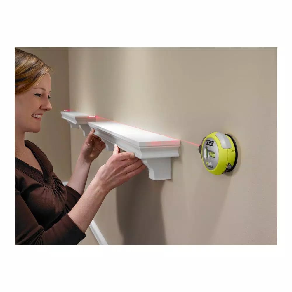 RYOBI AIRGrip Compact Laser Level, Red Beam, 20 ft. Range