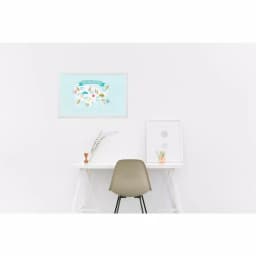 Petal Lane Home Alexa United States Map Art Magnetic Memo Board, White Frame thumbnail 2