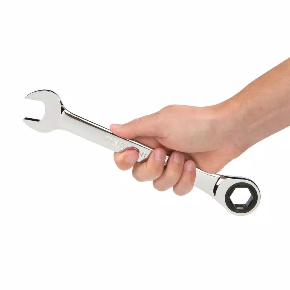 TEKTON 7/8 in. Ratcheting Combination Wrench, 6-Point Box End, 72-Tooth Gear