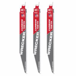 Milwaukee WRECKER 9 in. 6 TPI Carbide Teeth Multi-Material Reciprocating Saw Blade (3-Pack) thumbnail 5