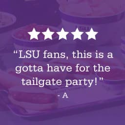 College Kitchen Collection LSU Tigers Serve 'n Score Party Platter, 16 x 12.5 Inch, Purple thumbnail 5