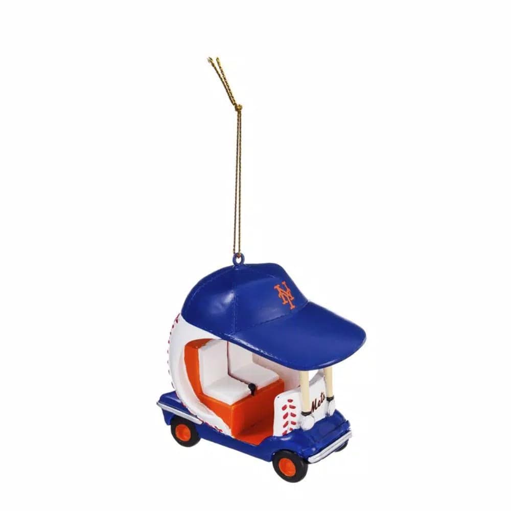 Team Sports America New York Mets MLB Field Car Christmas Ornament - Detailed Resin Baseball Cap Design