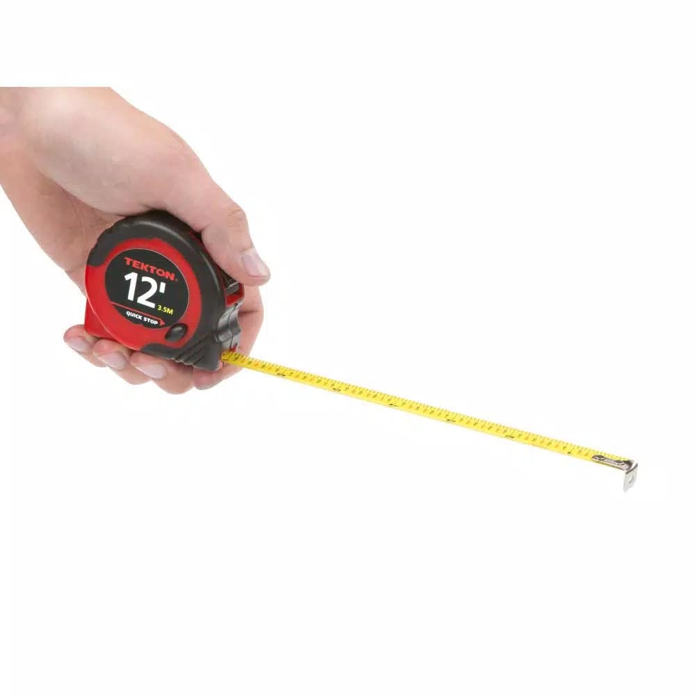TEKTON 12 ft. x 1/2 in. Tape Measure with Impact-Resistant ABS Housing