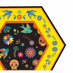 Sugar Plum Party SugarPlum Collection Day of the Dead Hexagon Paper Salad Plates, 16-Piece Set thumbnail 2