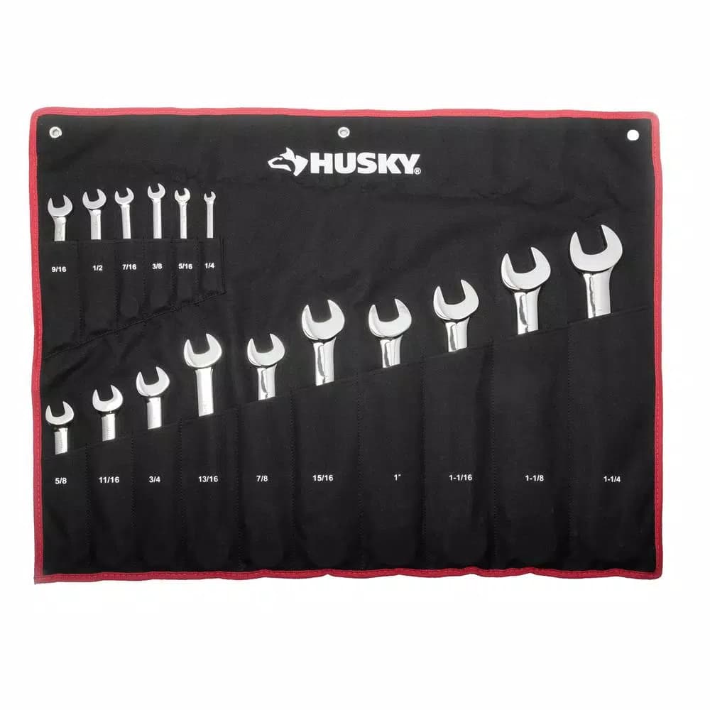 Husky 34-Piece SAE and Metric Master Ratcheting Wrench Set