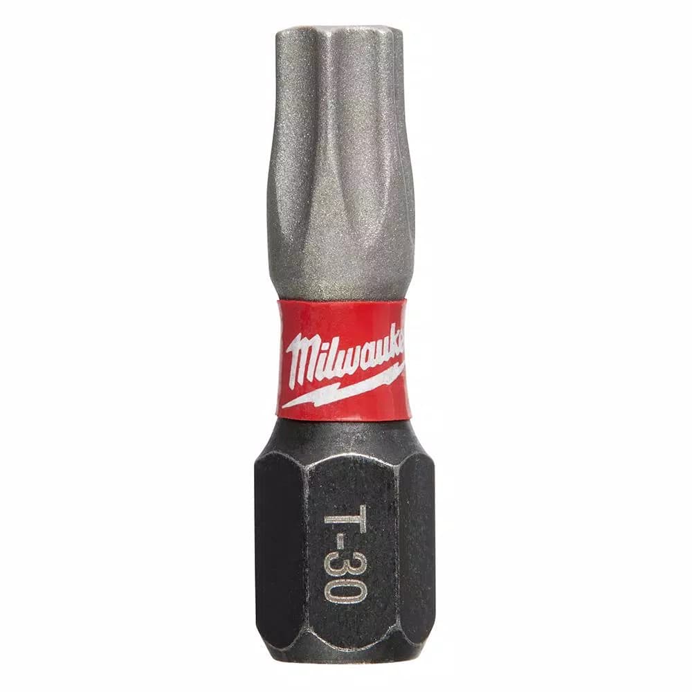 Milwaukee SHOCKWAVE Torx T30 1 in. Impact Duty Steel Screwdriver Bits, 5-Pack