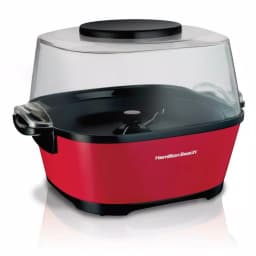 Hamilton Beach Hot Oil Popcorn Popper with Motorized Stirring Arm and Butter Well - Red thumbnail 4