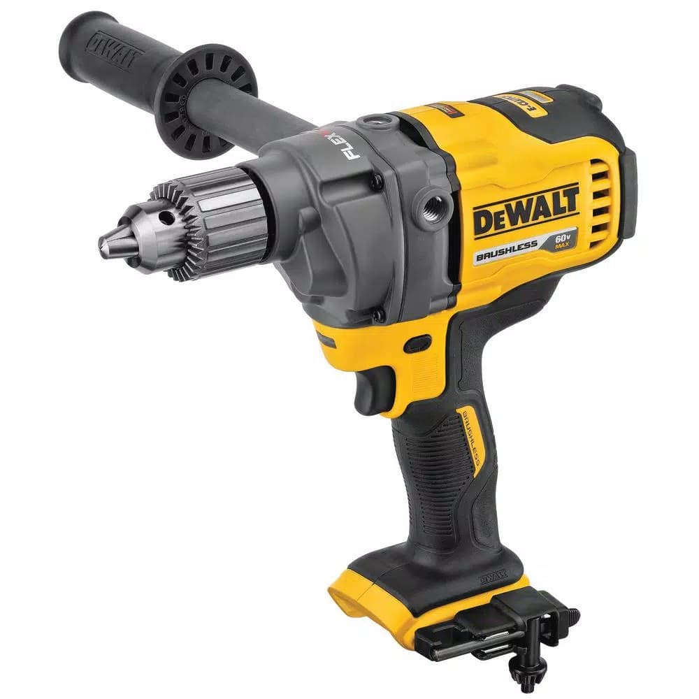 DEWALT DCD130B 60V MAX Cordless Brushless 1/2 in. Mixer/Drill with E-Clutch & (1) 9.0 Ah FLEXVOLT Battery