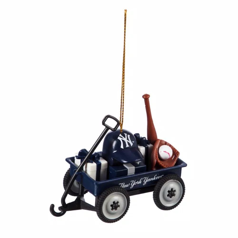 Team Sports America New York Yankees MLB Team Wagon Christmas Ornament, Sports Novelty Decor