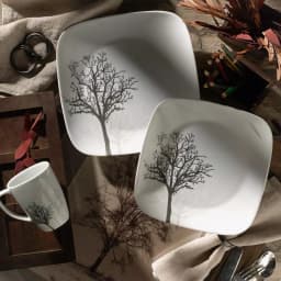 Corelle Square 16-Piece Black Trees Glass Dinnerware Set, Service for 4 thumbnail 8
