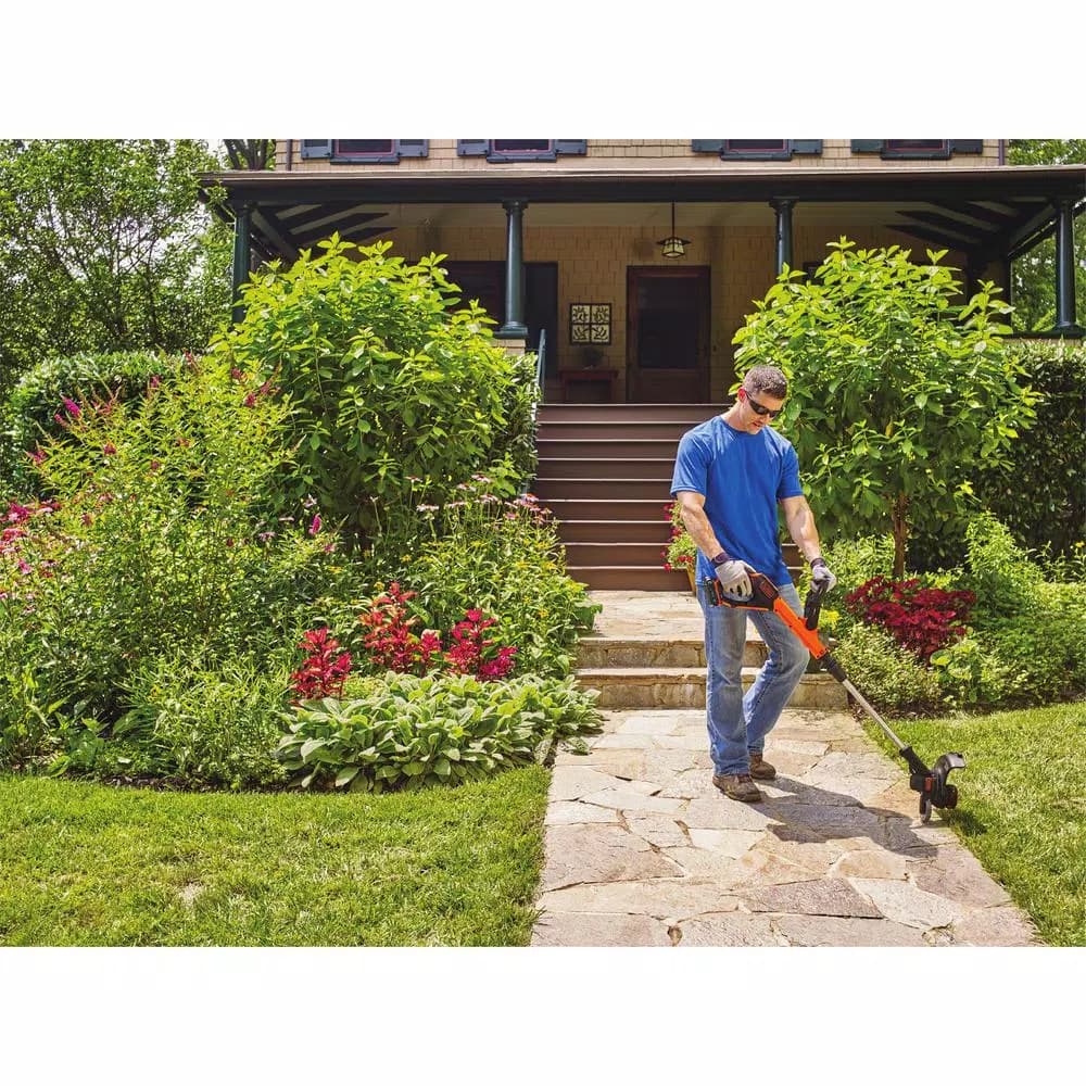 BLACK+DECKER SMARTECH 20V Max Cordless EASYFEED String Trimmer with 1.5 Ah Battery and Charger