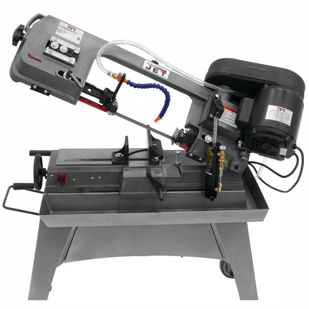 JET J-3230 1/2 HP 5 in. x 8 in. Horizontal Metalworking Band Saw with Rolling Stand, 115V