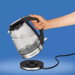 Hamilton Beach 1.7 Liter Glass Electric Kettle, 1500W Rapid Boil with Blue Illumination thumbnail 2