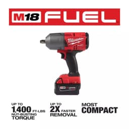 Milwaukee M18 FUEL 1/2 in. High Torque Impact Wrench & 1/4 in. Impact Driver Kit with 2 5.0 Ah Batteries thumbnail 2