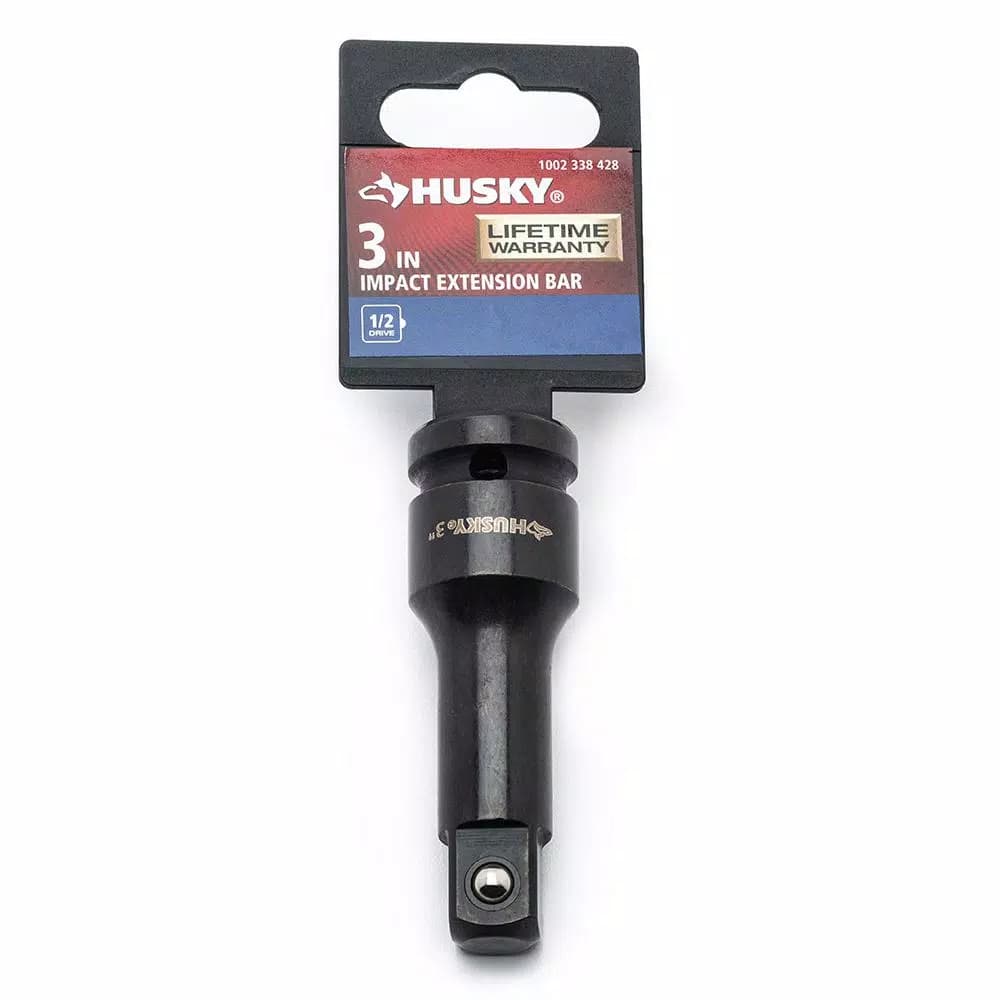 Husky 1/2 in. Drive 3 in. Impact Extension, Cr-Mo Steel