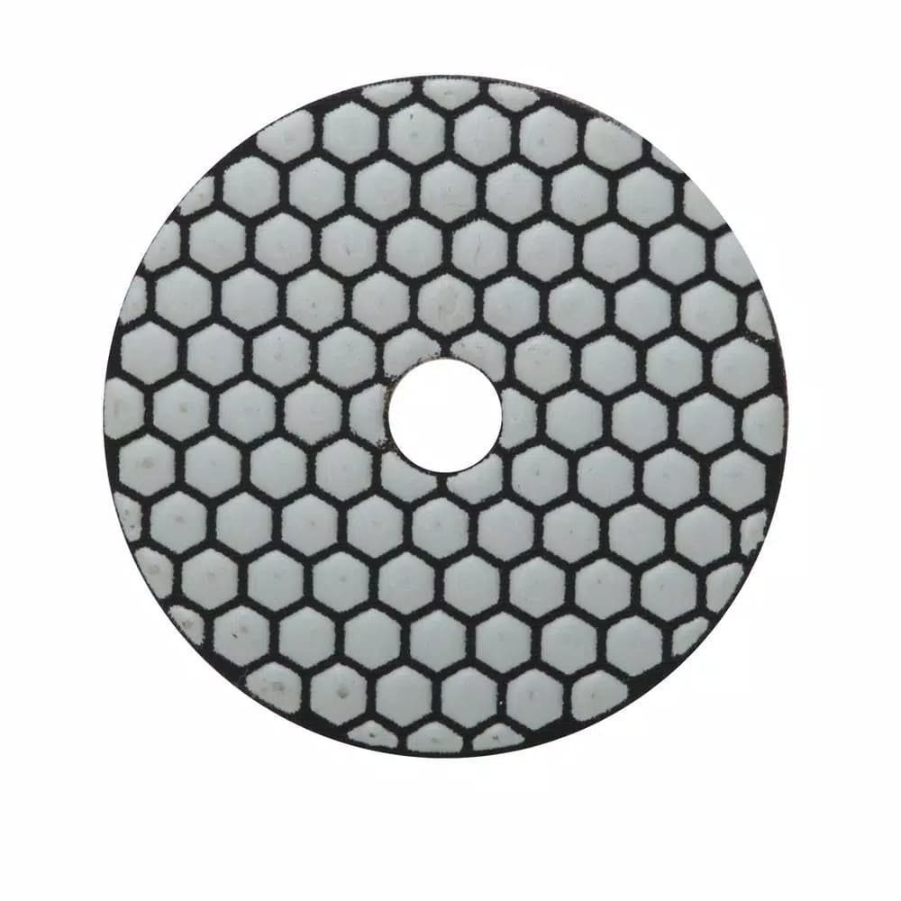 Rubi 4 in. 200 Grit Resin Dry Polishing Pad for Engineered Stone, Concrete, Marble & Granite