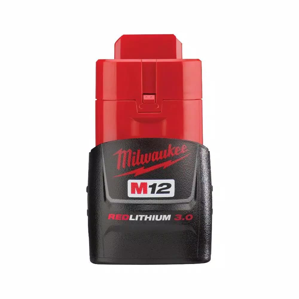 Milwaukee M12 REDLITHIUM 3.0 Ah Compact Lithium-Ion Battery Pack, 2-Pack