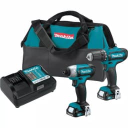 Makita 12V MAX CXT Cordless 3/8 in. Drill and Impact Driver Combo Kit with (2) 1.5Ah Batteries, Charger, and Bag thumbnail 1