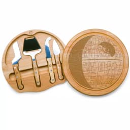 TOSCANA Picnic Time Circo 10.2 in. Rubberwood Cheese Board and 4-Piece Stainless Steel Tool Set thumbnail 1