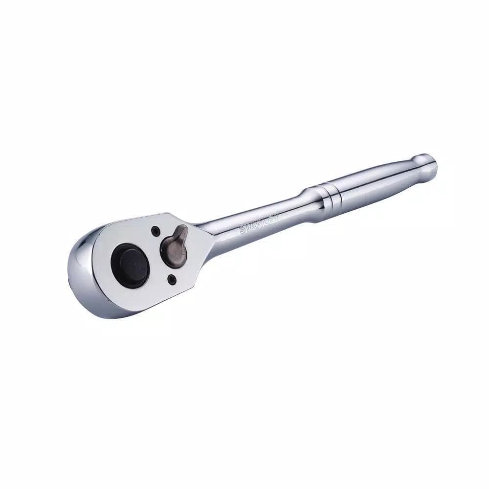 Stanley 1/2 in. Drive Pear Head Quick Release Ratchet, 72-Tooth Chrome Vanadium Steel