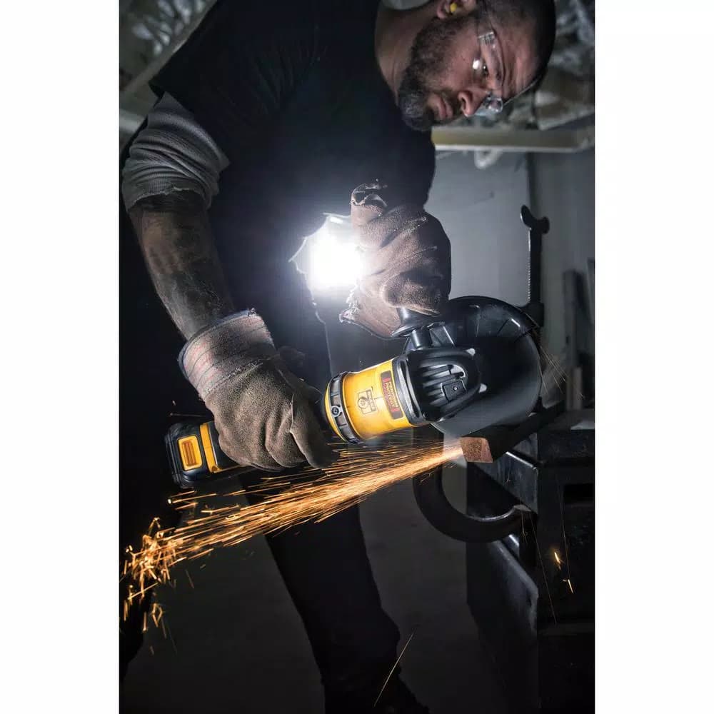 DEWALT FLEXVOLT 60V MAX Brushless 4-1/2 in. Angle Grinder Kit with (2) 6.0Ah Batteries & Bonus DCD996B Drill/Driver