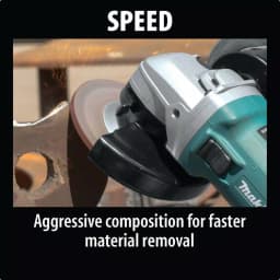 Makita 4-1/2 in. 36-Grit INOX Grinding Wheels, 1/4 in. x 5/8 in. Arbor (5-Pack) thumbnail 5