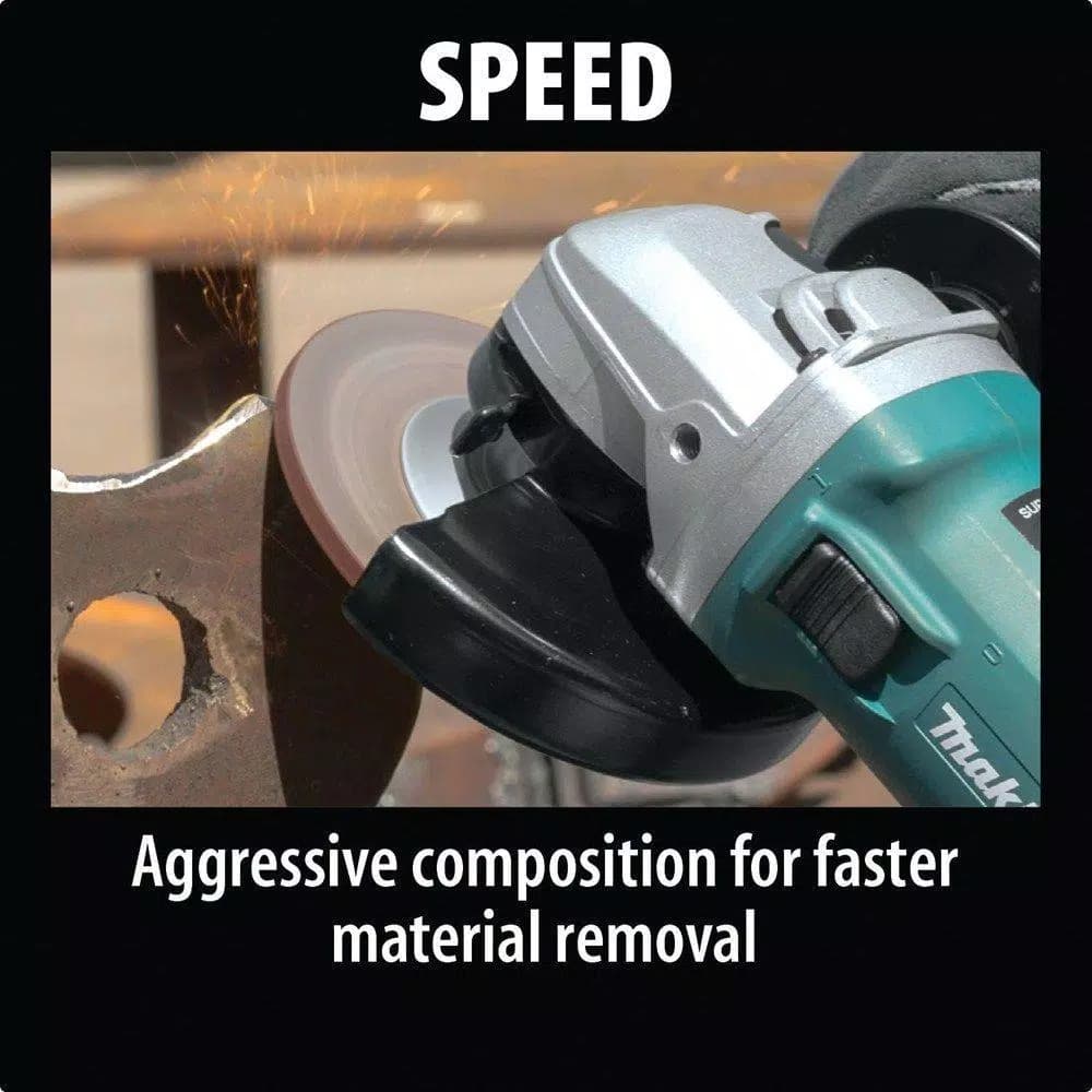 Makita 4-1/2 in. 36-Grit INOX Grinding Wheels, 1/4 in. x 5/8 in. Arbor (5-Pack)
