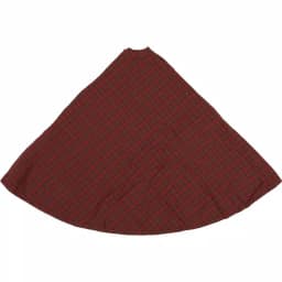 VHC Brands 55 in. Tea Star Dark Tan Traditional Christmas Tree Skirt - Reversible Patchwork Design thumbnail 3