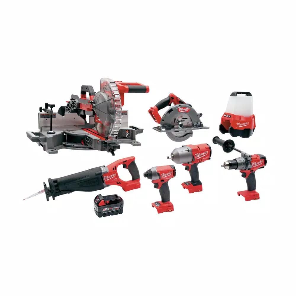 Milwaukee M18 FUEL 10 in. Dual Bevel Sliding Compound Miter Saw Kit with 9.0 Ah Battery