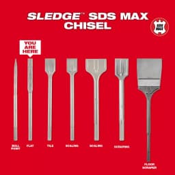 Milwaukee SDS-MAX SLEDGE 1 in. x 16 in. Flat Chisel Bit for Concrete Demolition thumbnail 5