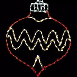 Fraser Hill Farm 3 ft. 137-Light LED Oval Drop Ornament Christmas Light - Red/Warm White thumbnail 1