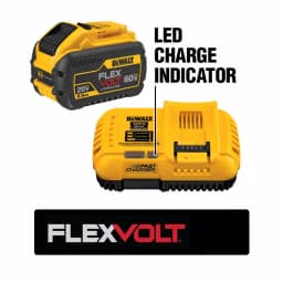 DEWALT FLEXVOLT 9.0 Ah 20V/60V MAX Lithium-Ion Battery Pack with Fan Cooled Fast Charger thumbnail 2