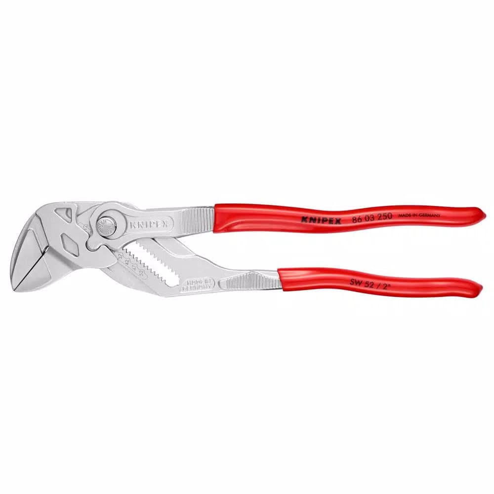 KNIPEX 10 in. Pliers Wrench with Smooth Parallel Jaws and Ratcheting Action