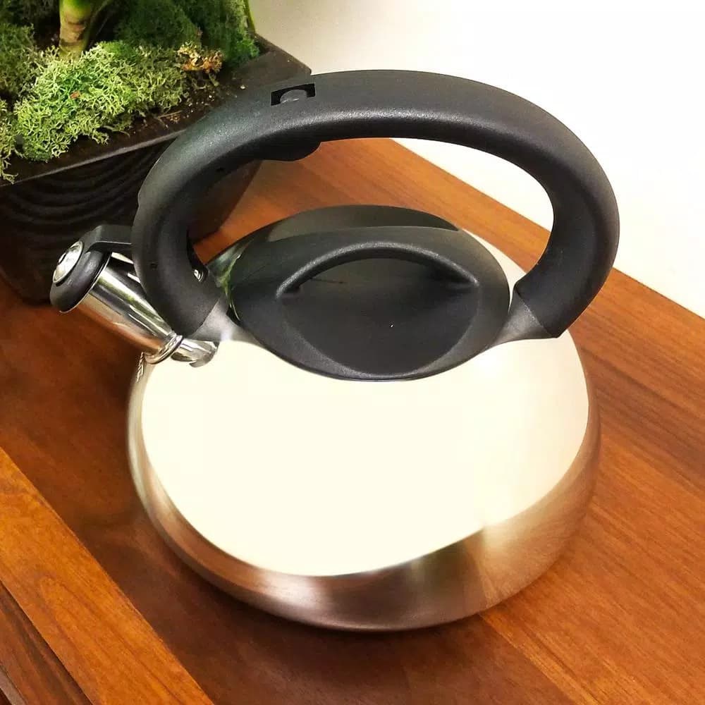 Unbranded Harpwell 64 oz. Stainless Steel Whistling Tea Kettle, 8-Cup Capacity