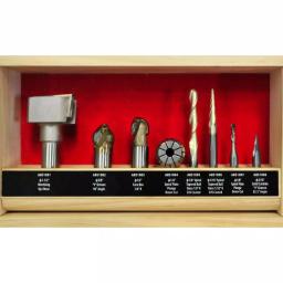 Powermatic PM-RBS 8-Piece CNC Carbide Router Bit Set for 2D and 3D Carving thumbnail 2
