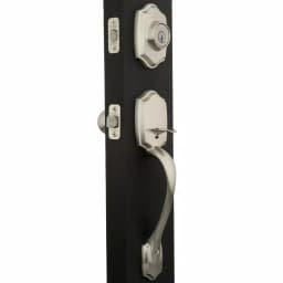 Kwikset Belleview Satin Nickel Single Cylinder Handleset with Polo Knob and SmartKey Security thumbnail 2