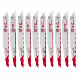 Milwaukee AX 9 in. 5 TPI Nail-Embedded Wood Reciprocating Saw Blades (10-Pack) thumbnail 1