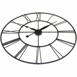 Infinity Instruments Skyscraper XXL 45 in. Oversized Round Wall Clock - Black Metal thumbnail 3