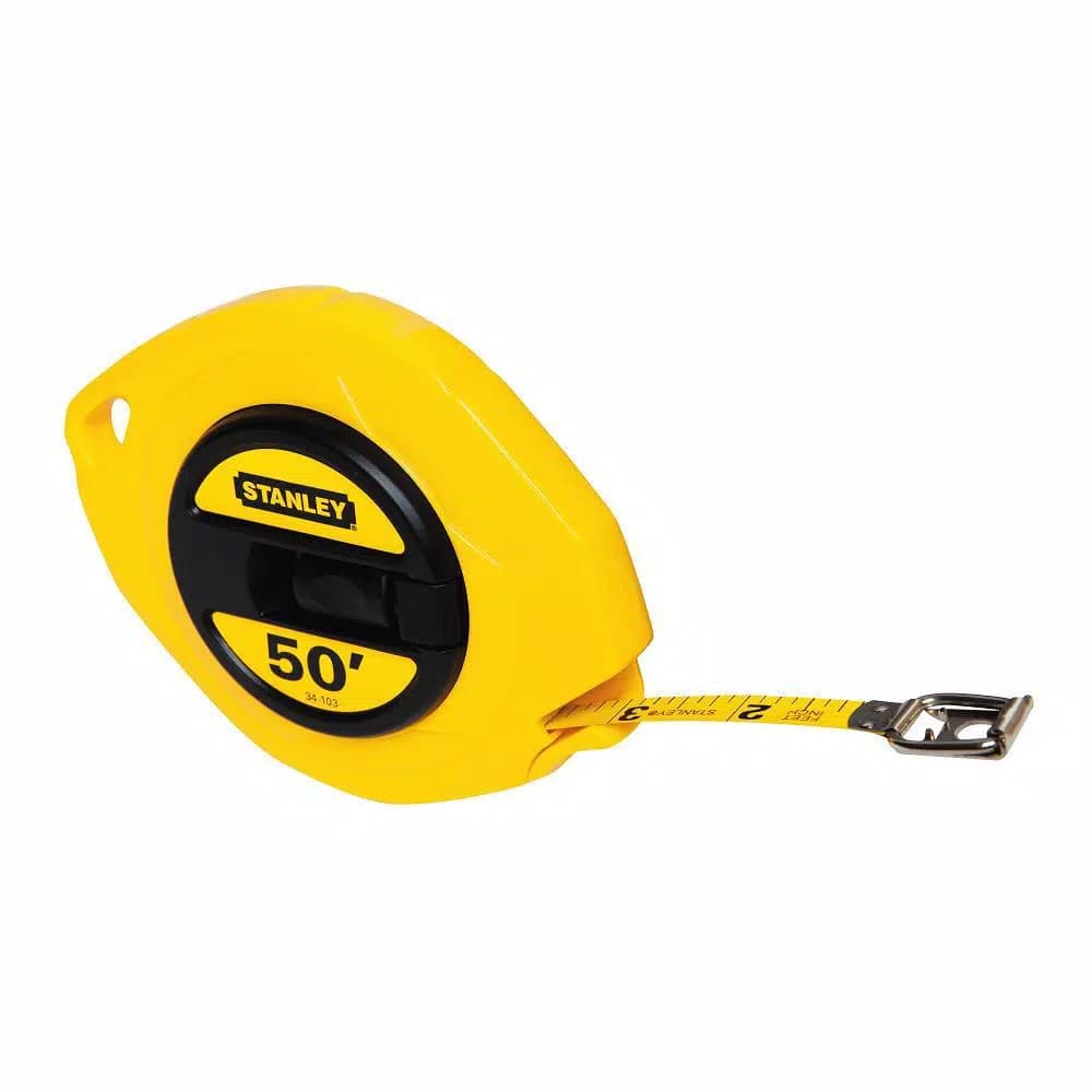 Stanley 50 ft. Steel Long Tape Measure with High-Impact ABS Case
