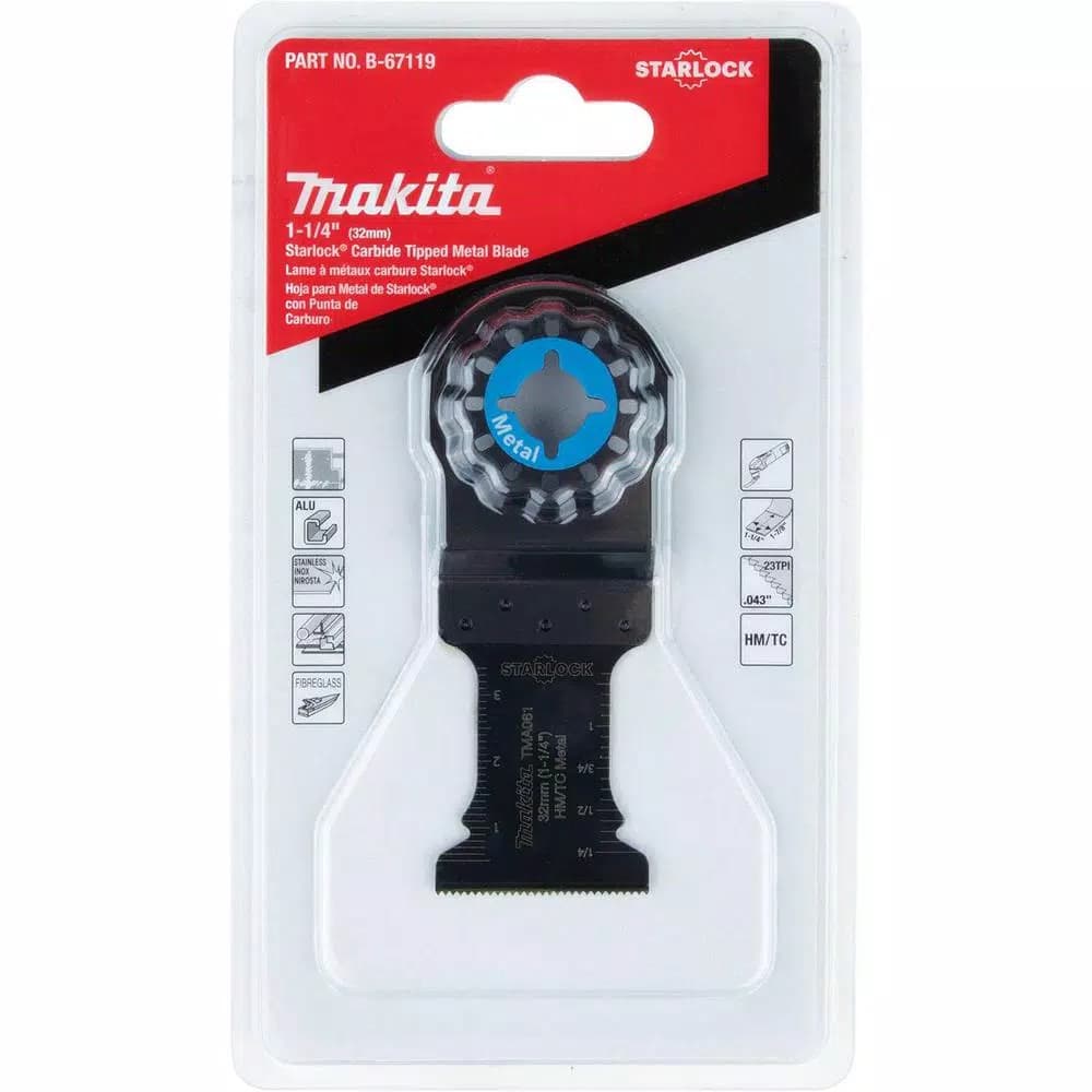 Makita 1-1/4 in. Starlock Carbide Tipped Metal Cutting Blade for Oscillating Multi-Tools