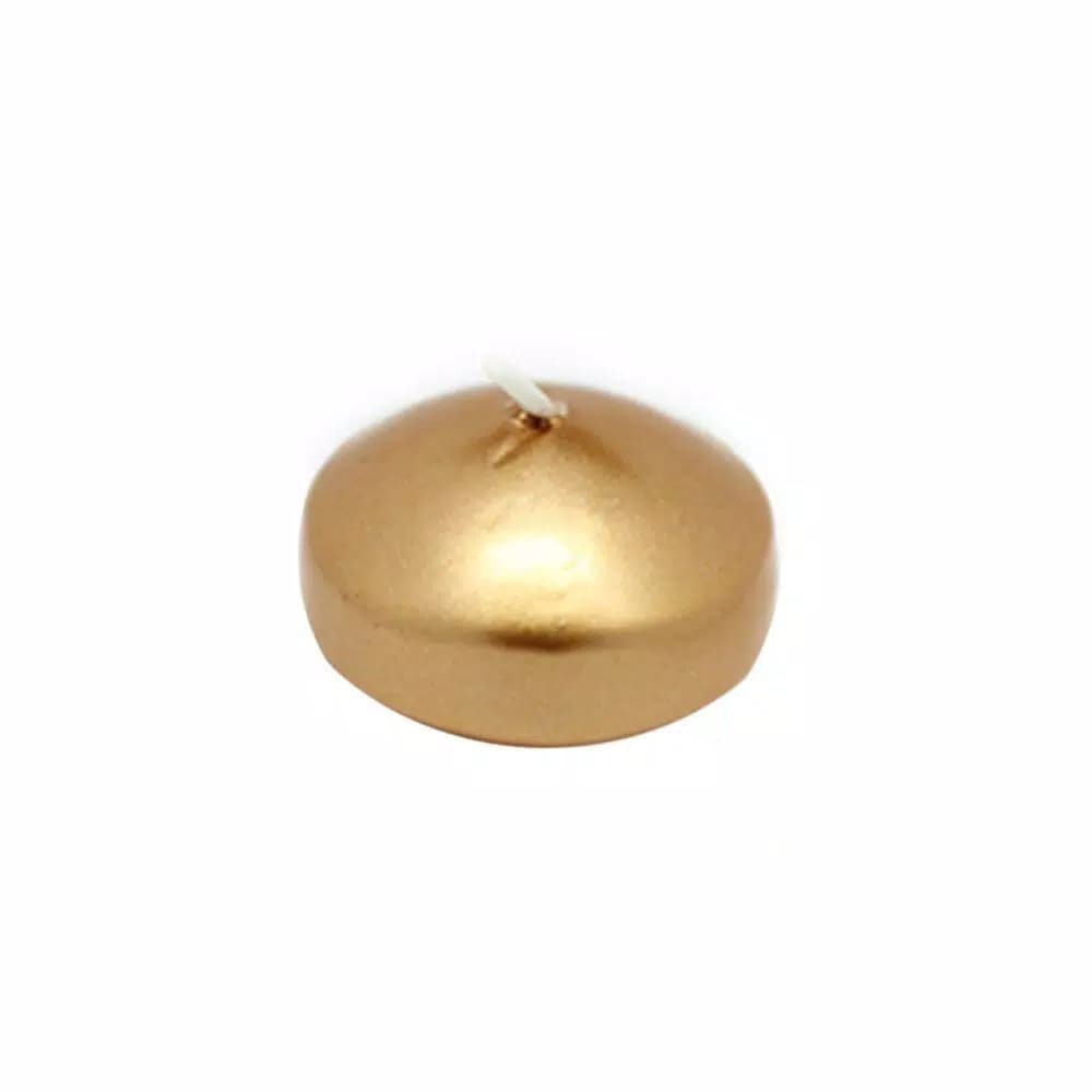 Zest Candle 1.75 in. Metallic Gold Floating Candles, 24 Count