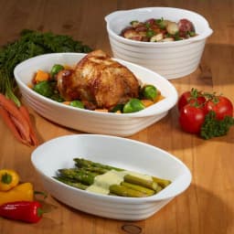 Certified International 3-Piece White Porcelain Bakeware Set thumbnail 2