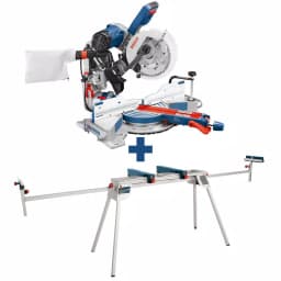 Bosch CM10GD 10 in. Dual-Bevel Sliding Glide Miter Saw with Folding-Leg Stand Bundle thumbnail 1