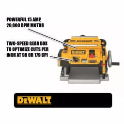 DEWALT 13 in. Corded Planer, 15 Amp, 20,000 RPM thumbnail 2