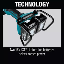 Makita 18V X2 LXT Brushless 7 in. Angle Grinder Kit w/ 5.0 Ah Batteries, Charger, Dust Shroud & Diamond Wheel thumbnail 6